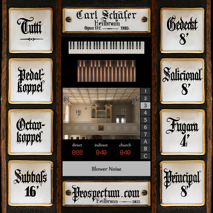 Console Screen of the 1895 Carl Schäfer sample set